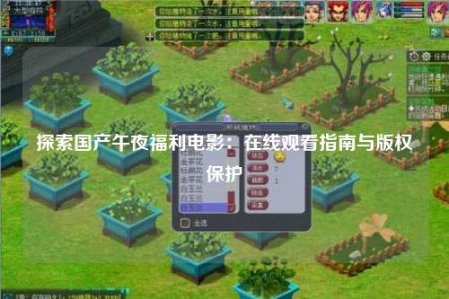 探索国产午夜福利电影：在线观看指南与版权保护